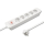 Qoltec Listwa zasilająca - 5 gniazd, 1.8m, biała - 1122534 - zdjęcie 2